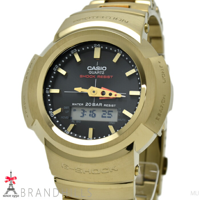 楽天市場】カシオ G-SHOCK フルメタル AWM-500-1ADR ブラック AW-500
