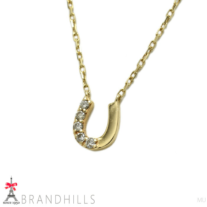 楽天市場】ageteアガット K18 YG ダイヤ0.05ct ホースシュー 馬蹄