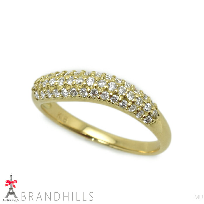 ダイヤモンド0.33ct リング K18金 750YG イエローゴールド 指輪 #10.5 2.8g 極美品 【中古】|ブランドヒルズ店