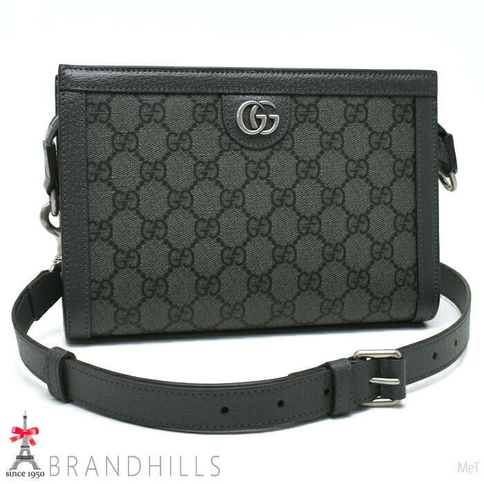 グッチ ショルダーバッグ メンズ スーパーミニバッグ GGスプリーム 薄墨色 795467 GUCCI 未当て嵌める品 【中古】