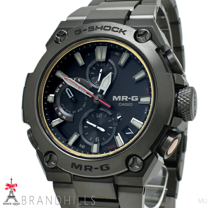 カシオ G-SHOCK 腕時計 メンズ MR-G B1000 シリーズ ソーラー電波 モバイルリンク チタン MRG-B1000B-1AJR CASIO 極美品 【中古】|ブランドヒルズ店