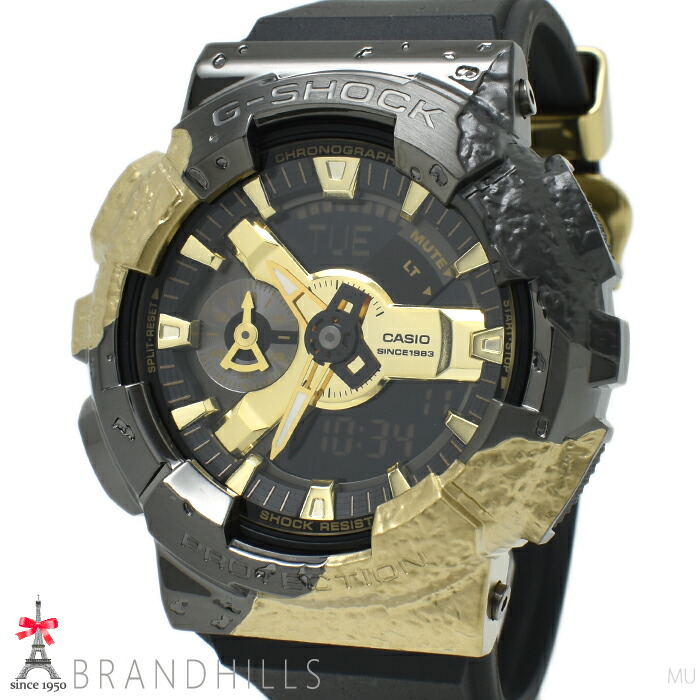 カシオ G-SHOCK 腕時計 アナログ デジタル 40周年限定  Adventurer’s Stone シリーズ クオーツ SS ラバー GM-114GEM-1A9JR CASIO ほぼ未使用 【中古】