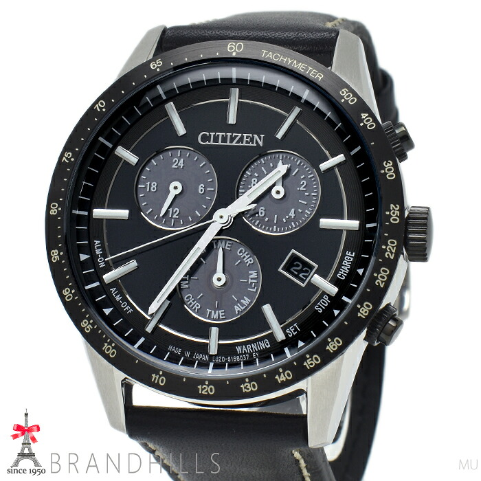 シチズン 腕時計 メンズ コレクション エコドライブ SS レザー ブラック文字盤 BL5496-11E E820-S122643 CITIZEN 極美品 【中古】