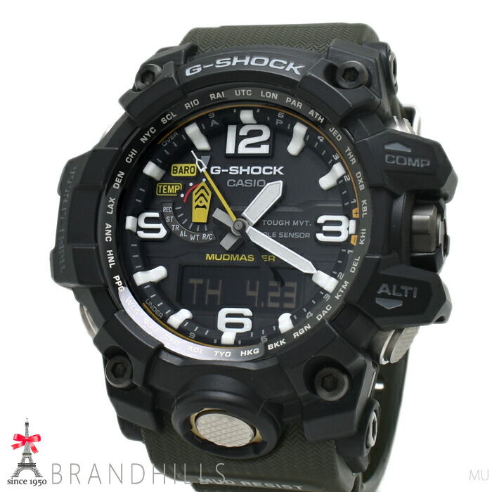 カシオ G-SHOCK ウォッチ メンズ マッドマスター ソーラー電磁波 脂 SS 黒いこと文字記号盤 GWG-1000-1A3JF CASIO 極美品 【中古】