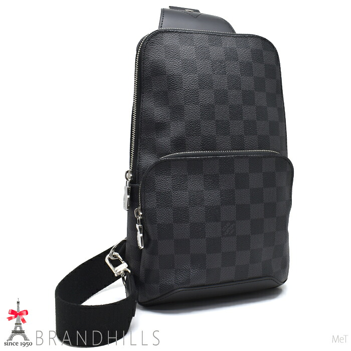 ルイヴィトン 上半身御徒面子 メンズ 大通り スリングバッグ ダミエ グラフィット N41719 LOUIS VUITTON 極美品 【中古】