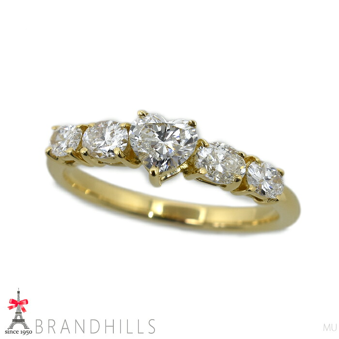 クイーン ダイヤモンド 0.92ct リング K18金 750YG イエローゴールド 指輪 #12 Queen 極美品 【中古】|ブランドヒルズ店