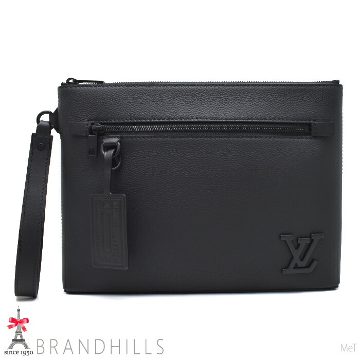 ルイヴィトン クラッチペダル御徒面子 飛び立つ 合財袋 アエログラム ノワール 二番め M69837 LOUIS VUITTON 極美品 【中古】