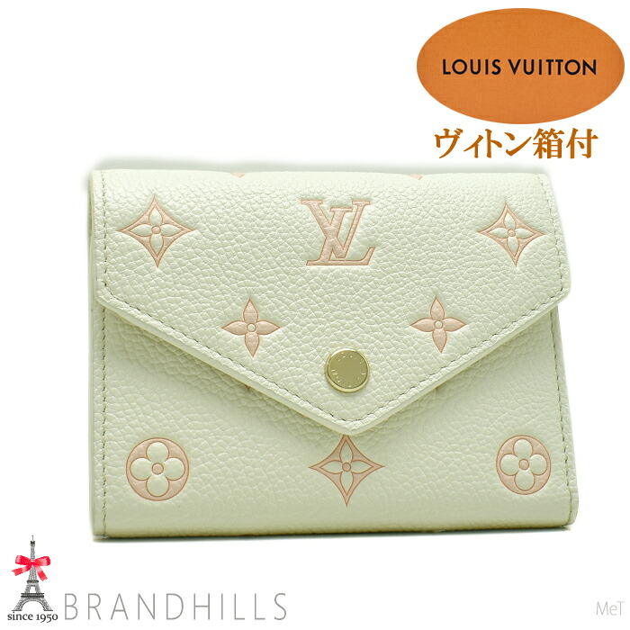 ルイヴィトン 金入れ 三つ折り ポルトフォイユ ヴィクトリーヌ アン工業プラント ミルキー白いこと 桃 M28299 LOUIS VUITTON ほぼ未当て嵌める 【中古】