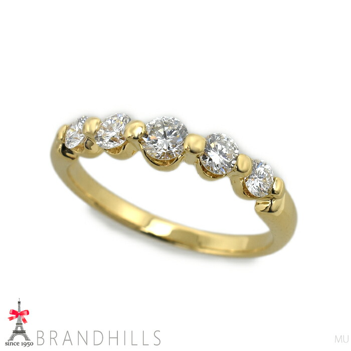 ダイヤモンド 0.51ct リング K18金 750YG イエローゴールド 指輪 #10 2.7g 極美品 【中古】|ブランドヒルズ店