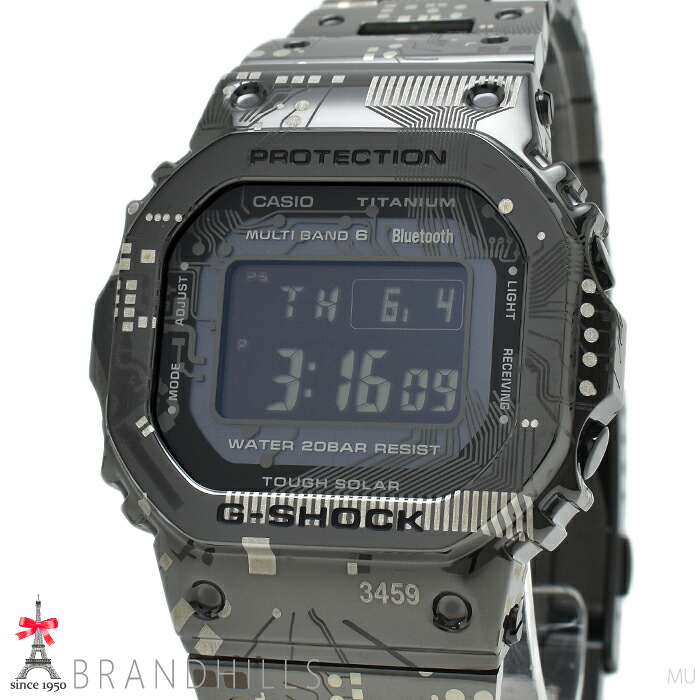 カシオ G-SHOCK 盛りだくさん金属元素 続きもの ソーラー電磁波 移動性繋がり デジタル チタン GMW-B5000TCC-1JR CASIO ほぼ未当て嵌める 【中古】