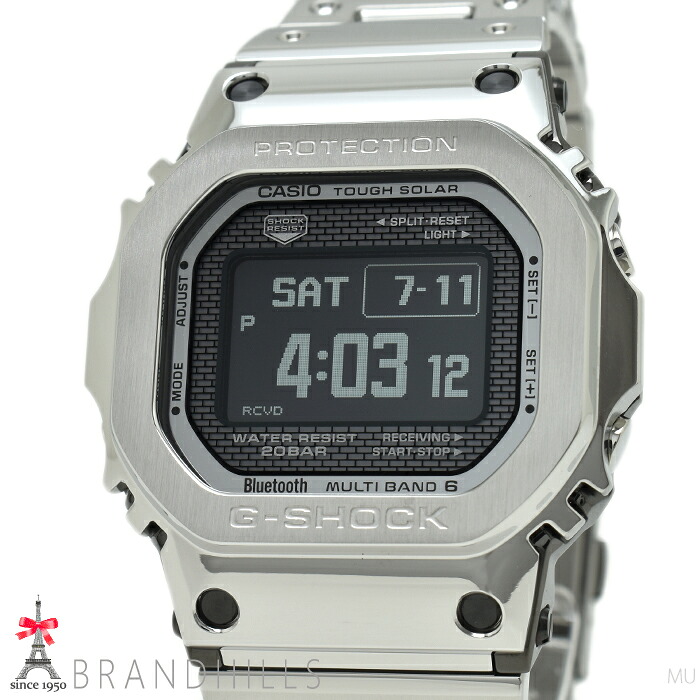 カシオ G-SHOCK フルメタル 5000 シリーズ ソーラー電波 モバイルリンク デジタル SS GMW-BZ5000D-1JF CASIO ほぼ未使用 【中古】｜ブランドヒルズ店 50,880円