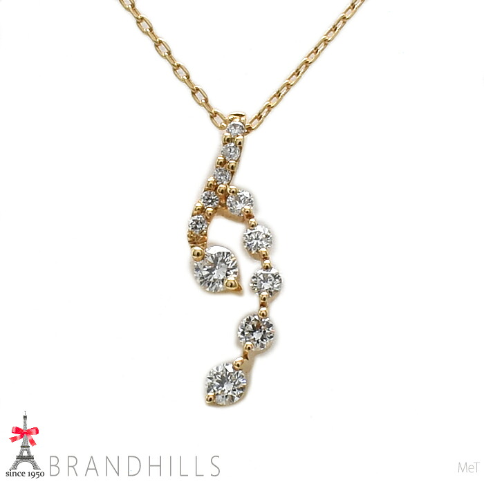 スタージュエリー ダイヤモンド 0.12ct ネックレス K18金 750PG ピンクゴールド STAR JEWELRY 美品 【中古】｜ブランドヒルズ店