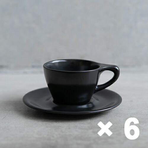 notNeutral ノットニュートラル LN Cappuccino Cup&Saucer カプチーノ＆ソーサー 6oz 6オンス Black ブラック 6客セット【ラッピング不可】