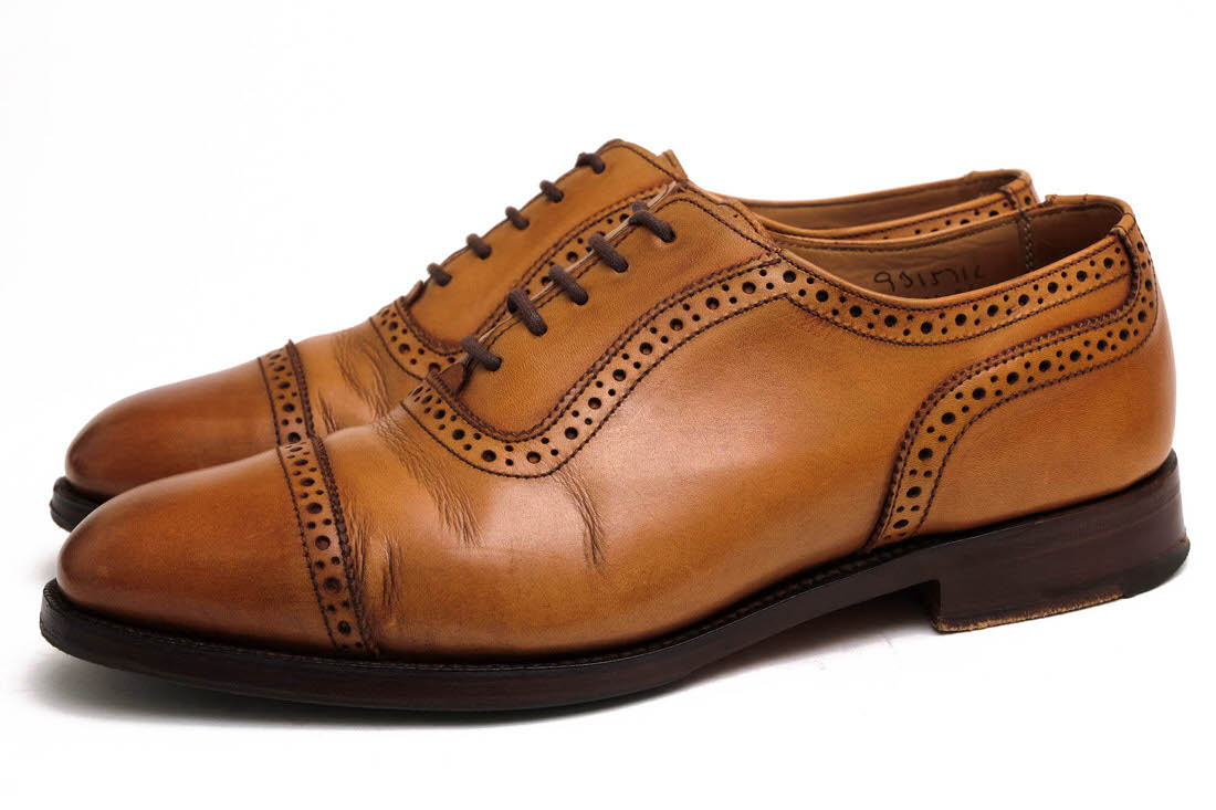 Tricker\u0027s 商行為シューズ トリッカーズ M6143 Belgrave ベルグレイブ 牛皮 子ウシ クォーターブローグ キャップトゥ グッドイヤーウェルト処方箋 【中古】 靴-メンズ靴-ビジネスシューズ