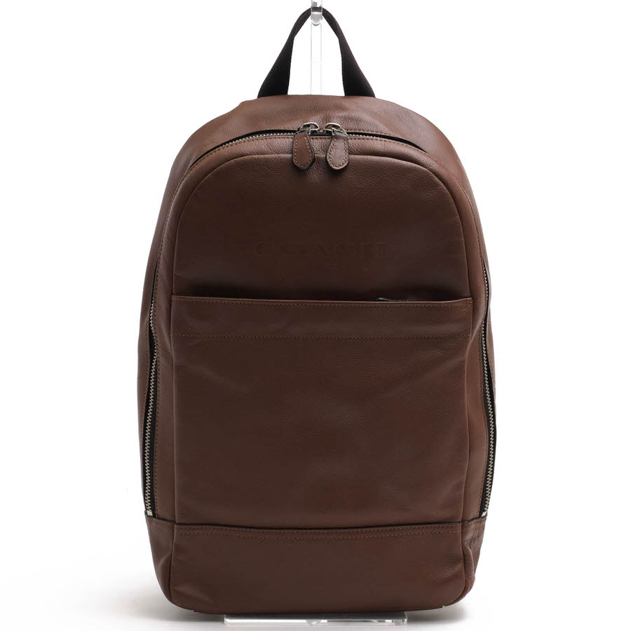 ○コーチ COACH 一部スムースカーフ 牛革 リュック F37610 Slim Backpack デイパック メンズ 【中古】 中古 楽天市場】COACH リュック コーチ F37610 Slim Backpack 一部スムース