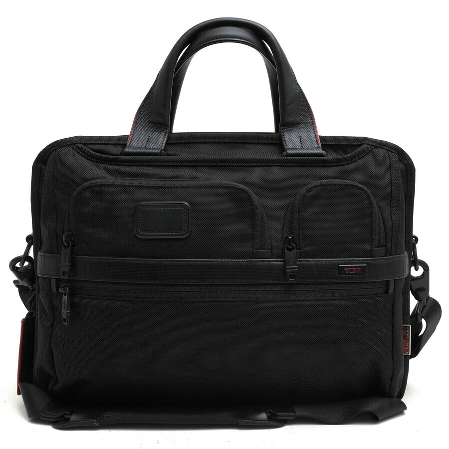 TUMI ビジネスバッグ トゥミ 26118DR2E ALPHA Expandable Organizer Compute アルファ エクスパンダブル・オーガナイザー・コンピューター・ブリーフ LIMITED EDITION リミテッドエディション バリスティックナイロン ナパレザー 牛革 2WAY ショルダーバッグ 【中古】|ブランディング