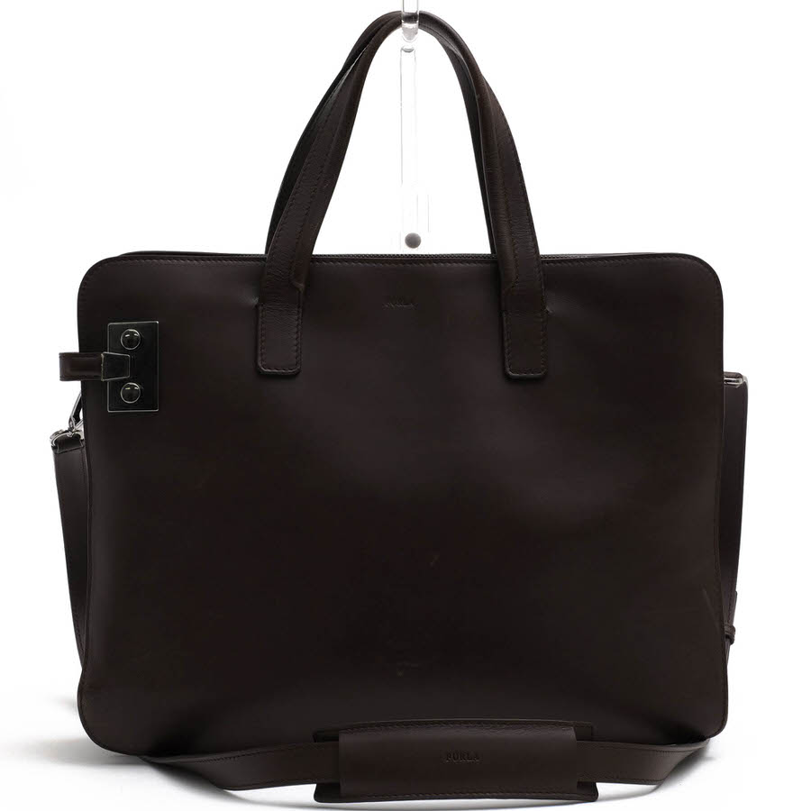 FURLA ビジネスバッグ フルラ 937850 ZEUS ゼウス 牛革 ノートPC収納可 2WAY ショルダーバッグ ヴィンテージ加工 【中古】 26,878円