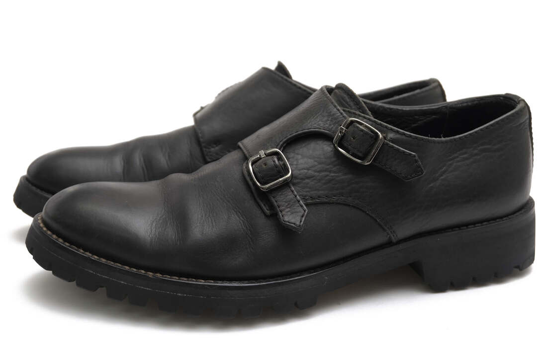 PADRONE ビジネスシューズ パドローネ PU8393-2009-15C DOUBLE MONK STRAP SHOES ダブルモンクストラップシューズ 牛革 Vibramソール ダブルモンクストラップ 【中古】|ブランディング