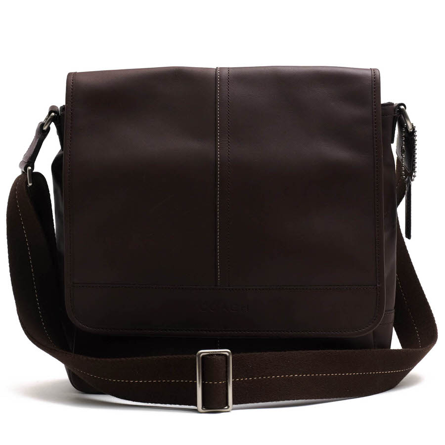 COACH ショルダーバッグ コーチ F70663 Lexington Leather Map Bag レキシントン レザー マップ バッグ 牛革 カーフ フラップ式 メッセンジャーバッグ 【中古】｜ブランディング