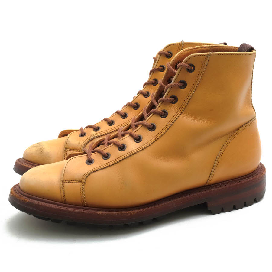Tricker's レースアップブーツ トリッカーズ M6087 Ankle lace up boots カーフ 牛革 モンキーブーツ グッドイヤーウェルト製法 【中古】