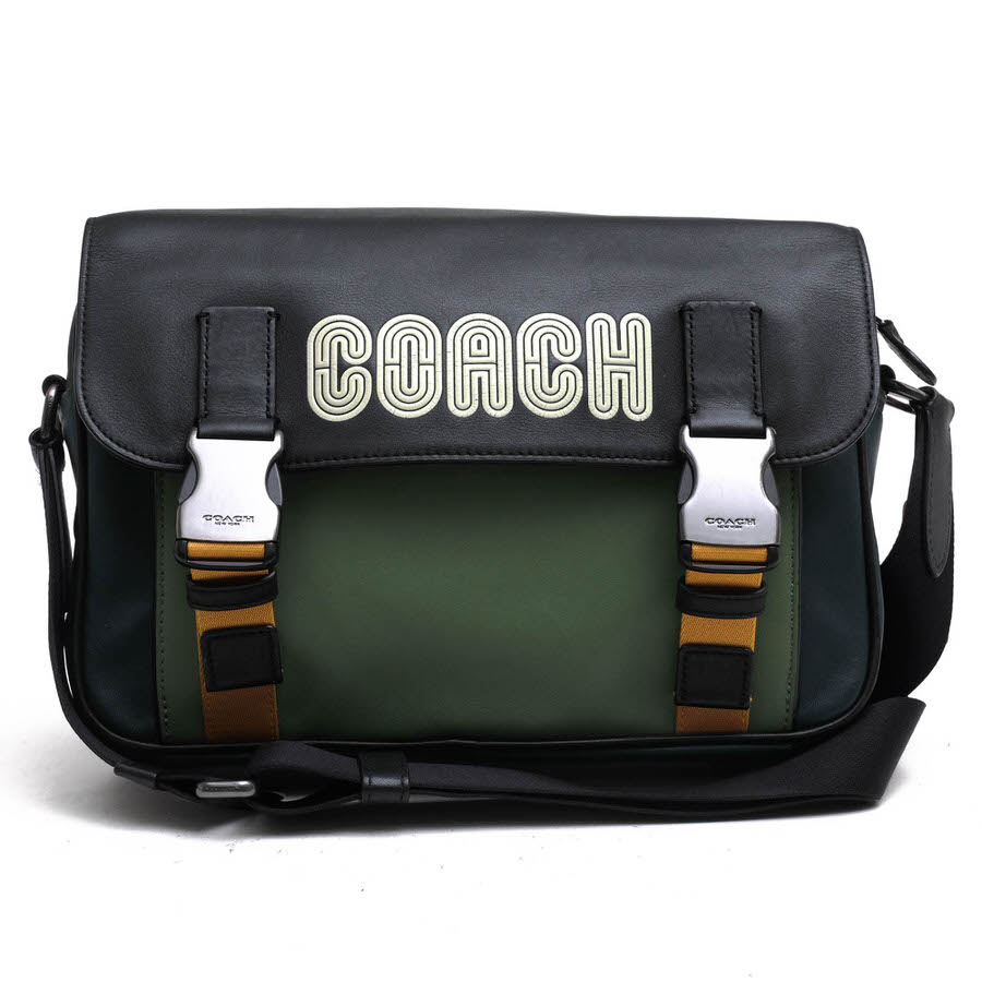 COACH ショルダーバッグ コーチ C6657 Track Crossbody Bag In Colorblock With Coach Patch スムースカーフ 牛革 カラーブロック クロスボディ ボディバッグ ユニセックス 男女兼用 【中古】｜ブランディング