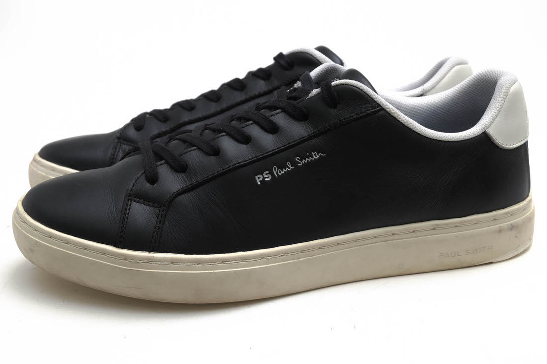 Paul Smith ローカットスニーカー ポールスミス REX JLEA 牛革 カーフ スポーツストライプ 【中古】
