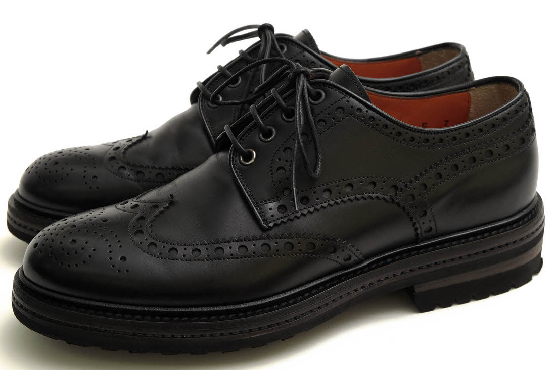 楽天市場】SANTONI サントーニ 14728 外羽根ストレートチップ シューズ