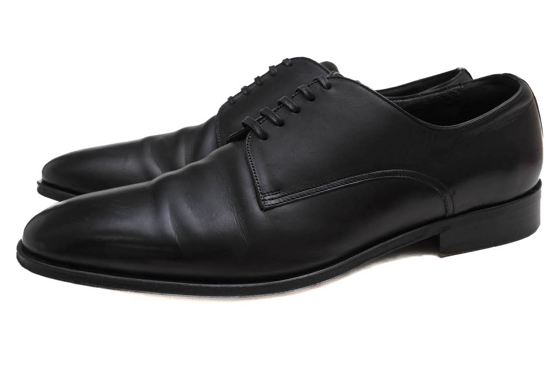 DOLCE＆GABBANA ビジネスシューズ ドルガバ CA5474 牛革 カーフ ダービーシューズ プレーントゥ マッケイ製法 レザーソール 【中古】