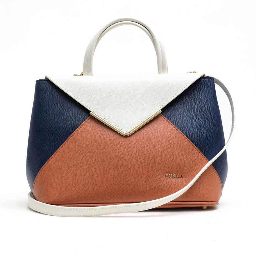FURLA ハンドバック フルラ Kelis Tote ケリス 牛皮 状ぶくろ 2WAY ショルダーバッグ 【中古】