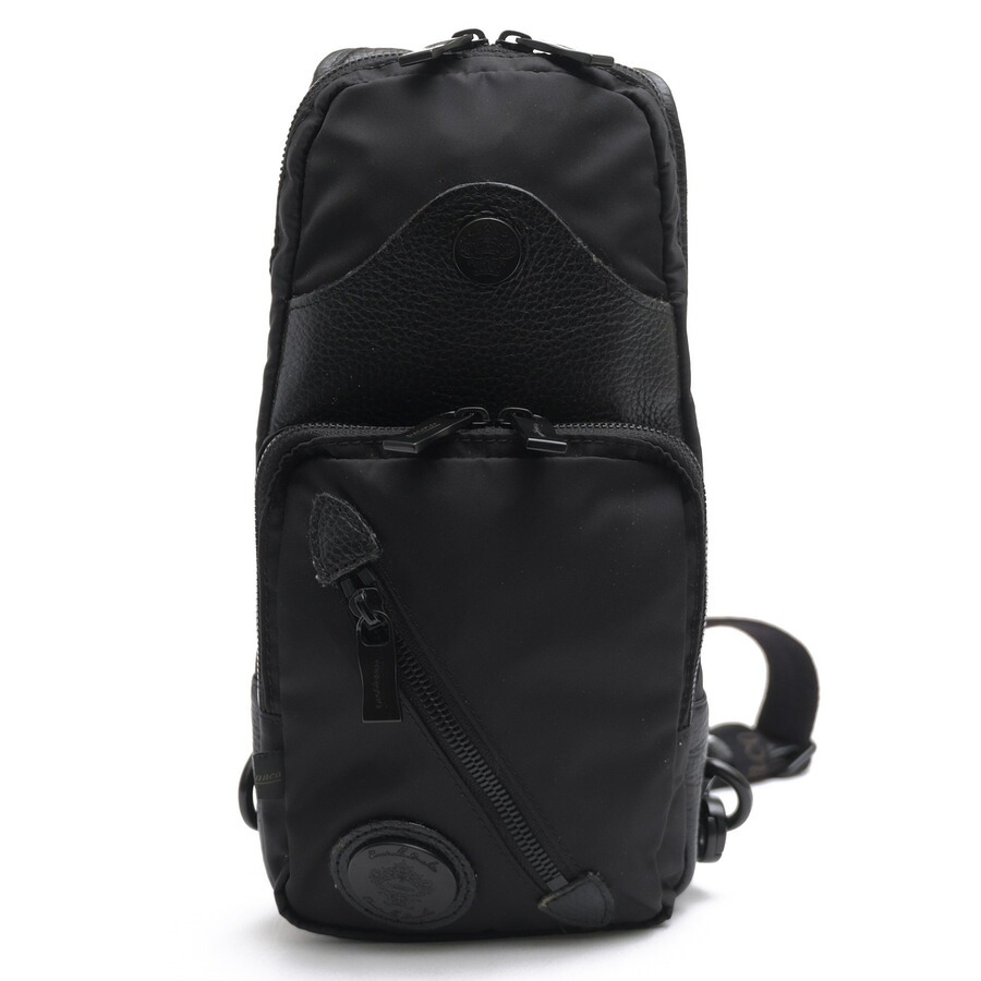 orobianco ショルダーバッグ オロビアンコ 601101 IBRIDELLO-HZ8 イブリデッロ SAC'S BAR サックスバー限定 BLACK-LINEシリーズ 伊リモンタ社ナイロン ボディバッグ 【中古】｜ブランディング