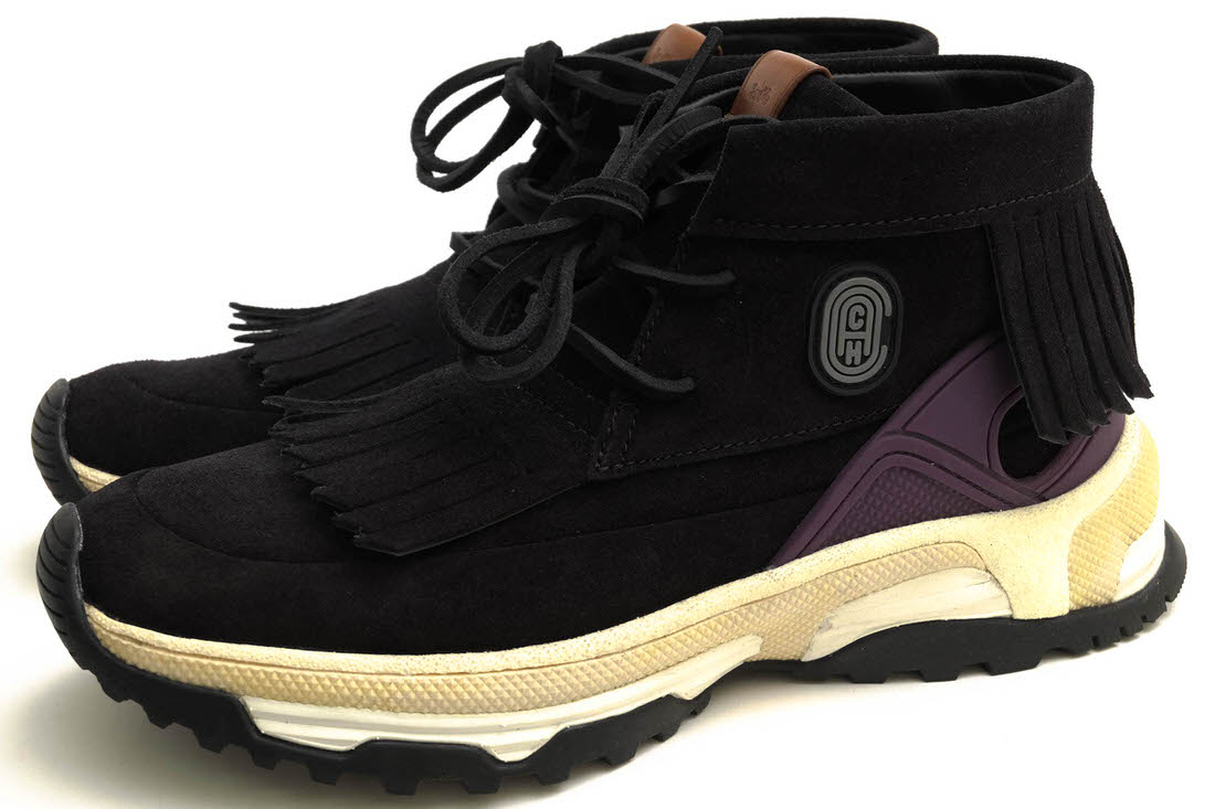 COACH ハイカットスニーカー コーチ職 C243 Moccasin Sneaker With Coach Patch 牛皮  モカシン 【中古】