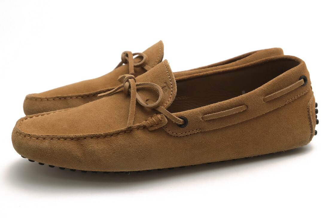 TOD'S ドライビングシューズ トッズ XXM0GW05470RE0 MOCASSINO GOMMINI ゴンミーニ カーフスエード 牛革 タッセルローファー型 スリッポン 定番 【中古】|ブランディング