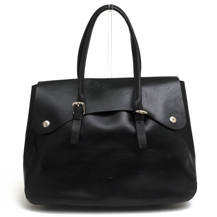 m0851 トートバッグ エム・ゼロ・エイト・ファイブ・ワン 757190 MATADOR LEATHER LARGE WITH SHAPED FLAP BAG マタドール 牛革 肩掛け ワンショルダーバッグ シボ革 シュリンクレザー 【中古】｜ブランディング