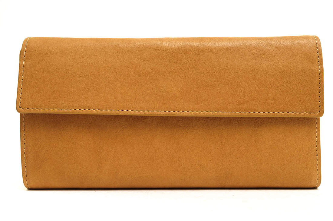 PATRICK STEPHAN 長財布 パトリックステファン 191AWA11 Leather long wallet bellows カウハイド 牛革 フラップ式 小銭入れあり 【中古】