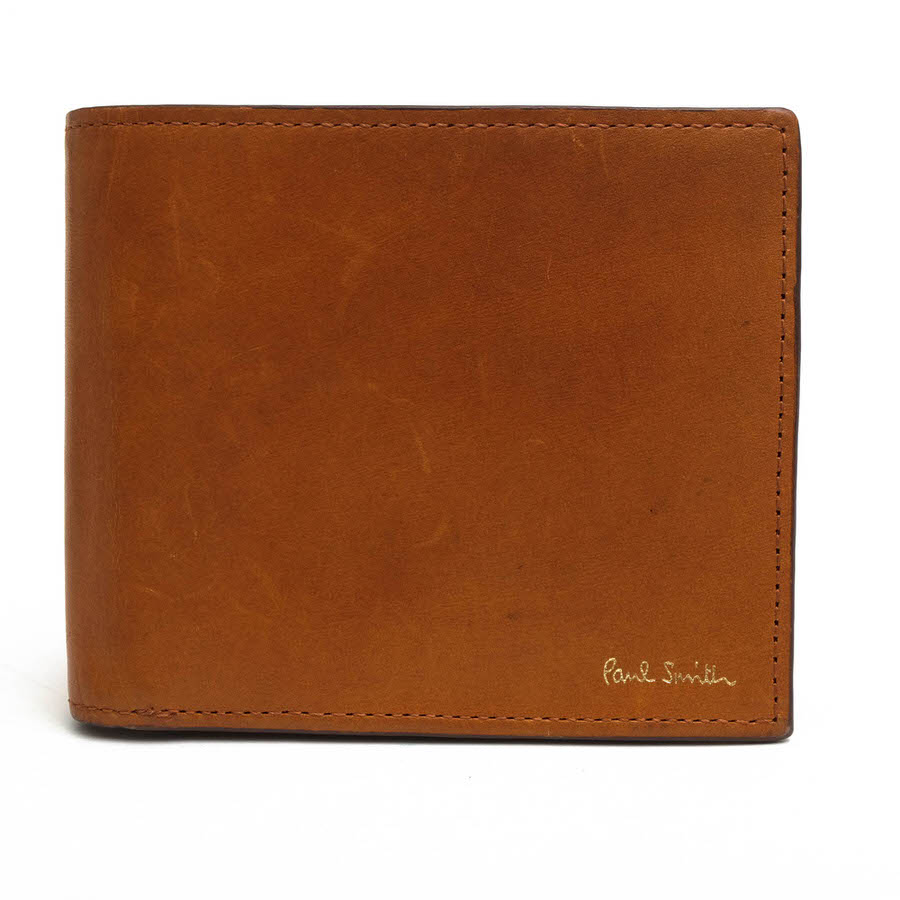 Paul Smith 財布 ポールスミス BPS093 クラシックウォレット ヌメ革 牛革 小銭入れあり 二つ折り 【中古】