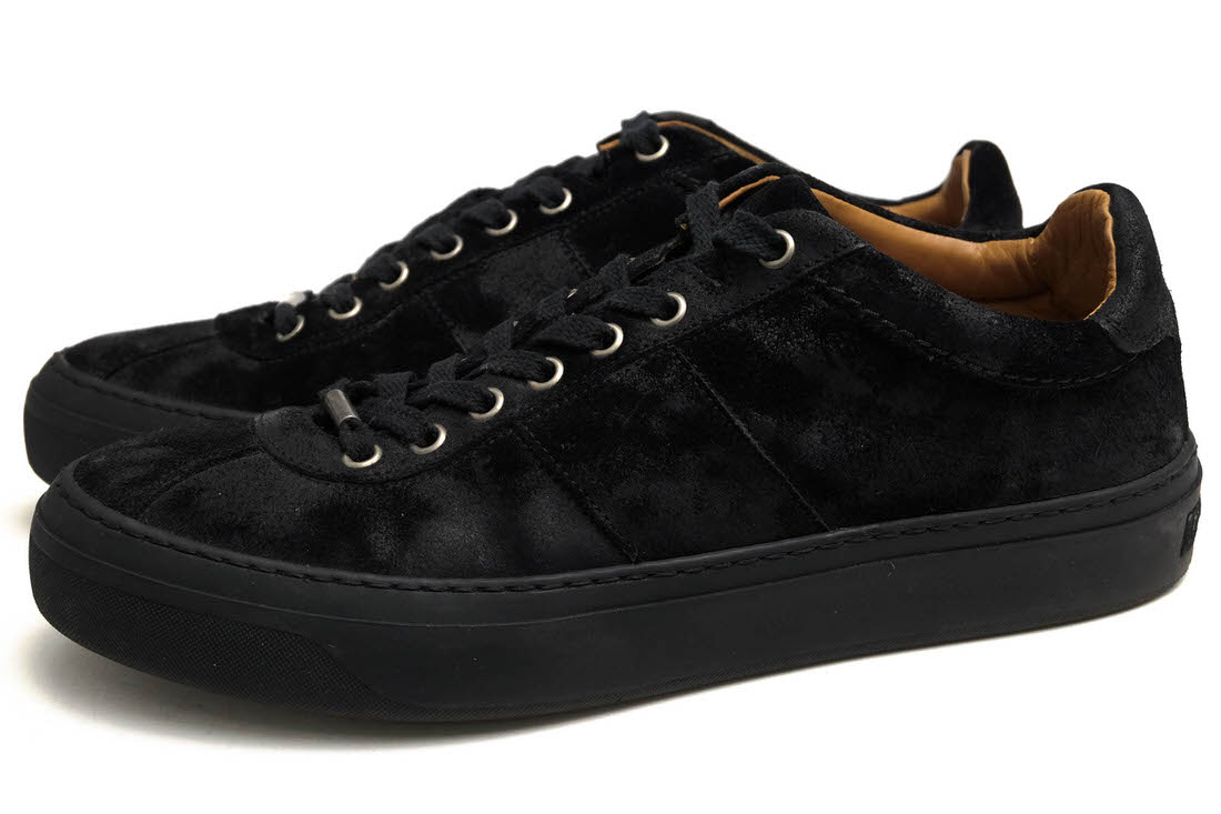 Jimmy Choo ローカットスニーカー ジミーチュウ 112 PORTMAN 牛革 オイルコーティング加工 ヴィンテージ加工 【中古】