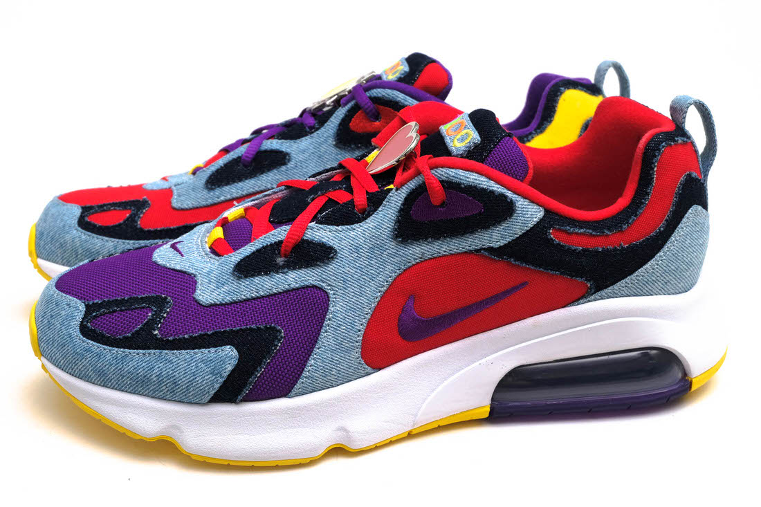 NIKE ローカットスニーカー ナイキ CK5668-600 NIKE AIR MAX 200 SP UNIVERSITY RED/VOLTAGE PURPLE エア湖マックス 200 SP 最高学府 赤いこと/起電力 パープル  色つや立ちはだかる ジーンズ 【中古】