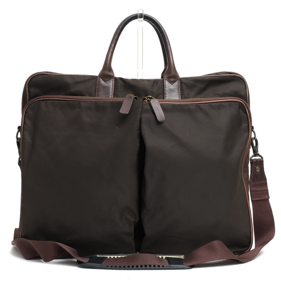 SANYO YAMACHO ビジネスバッグ 三陽山長 薄型 2WAY ショルダーバッグ 【中古】