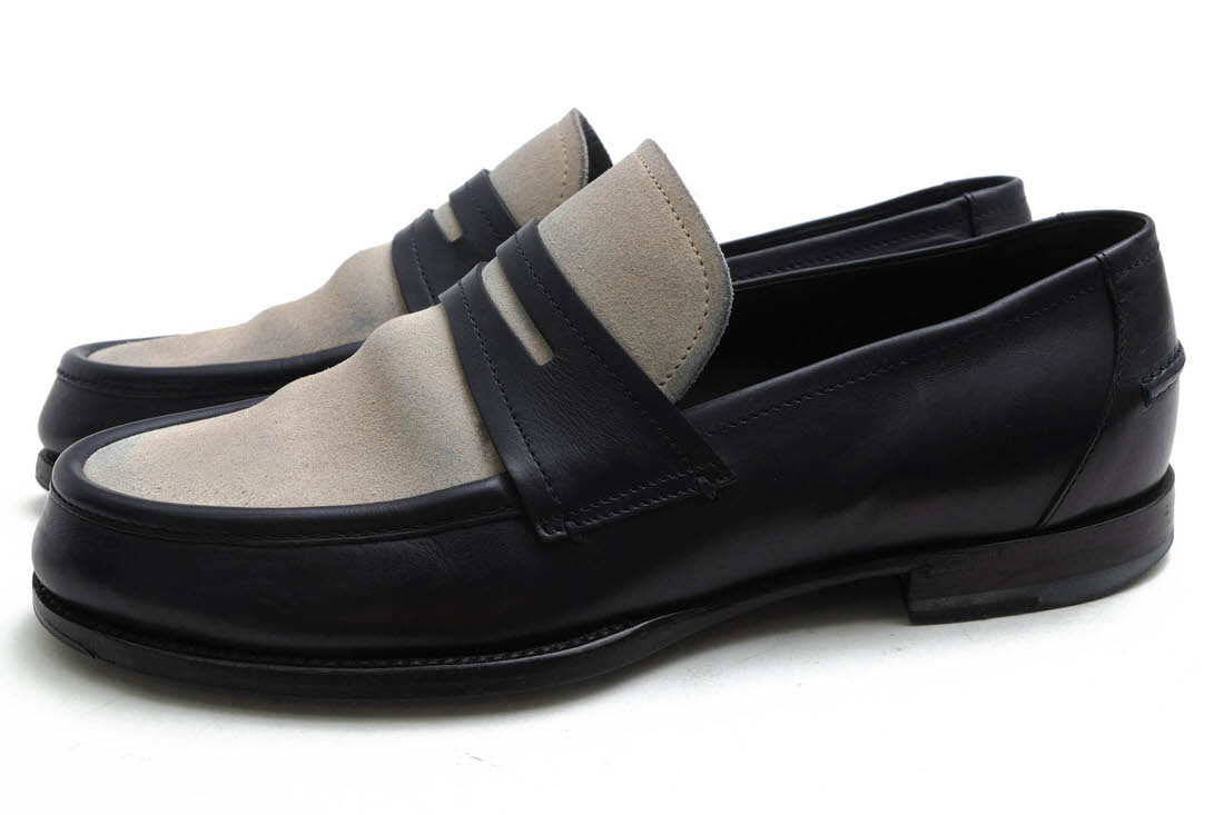 BOTTEGA VENETA コインローファー ボッテガヴェネタ 325924 VBFV7 1288 SCARPA PELLE S.CUOIΟ 牛革 マリンスタイル レザーソール 【中古】