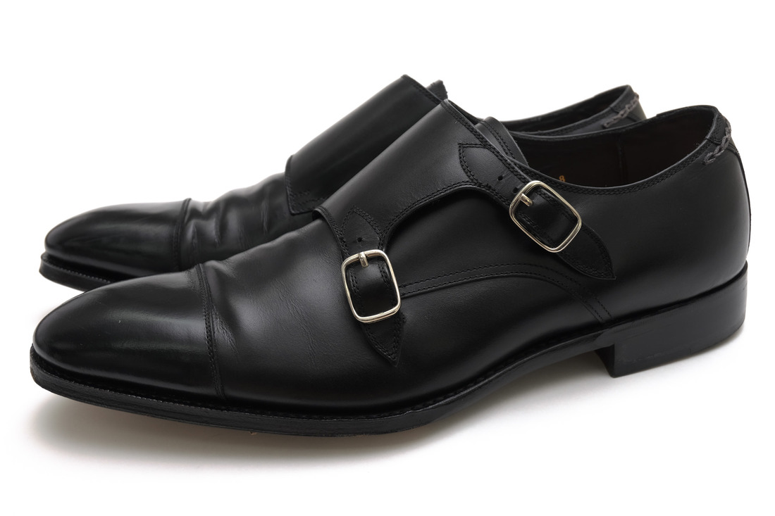 UNION IMPERIAL 商行為シューズ 単位労働組合インペリアル U1105 プレ高座 Prestige 牛皮 キップなめし革  ダブルモンクストラップ ハンドソーンウェルテッド作り方 引っ切り無い手当て 【中古】