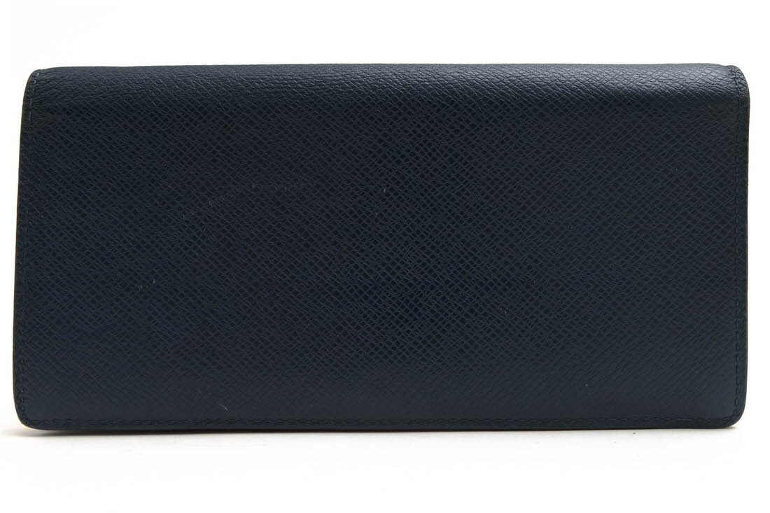 Louis Vuitton 長紙入れ ヴィトン M30662 Portefeuille Brazza Ocean ポルトフォイユ ブラザ オセアン 牛皮 子ウシ  御釣り入れあり 二つ折り 【中古】