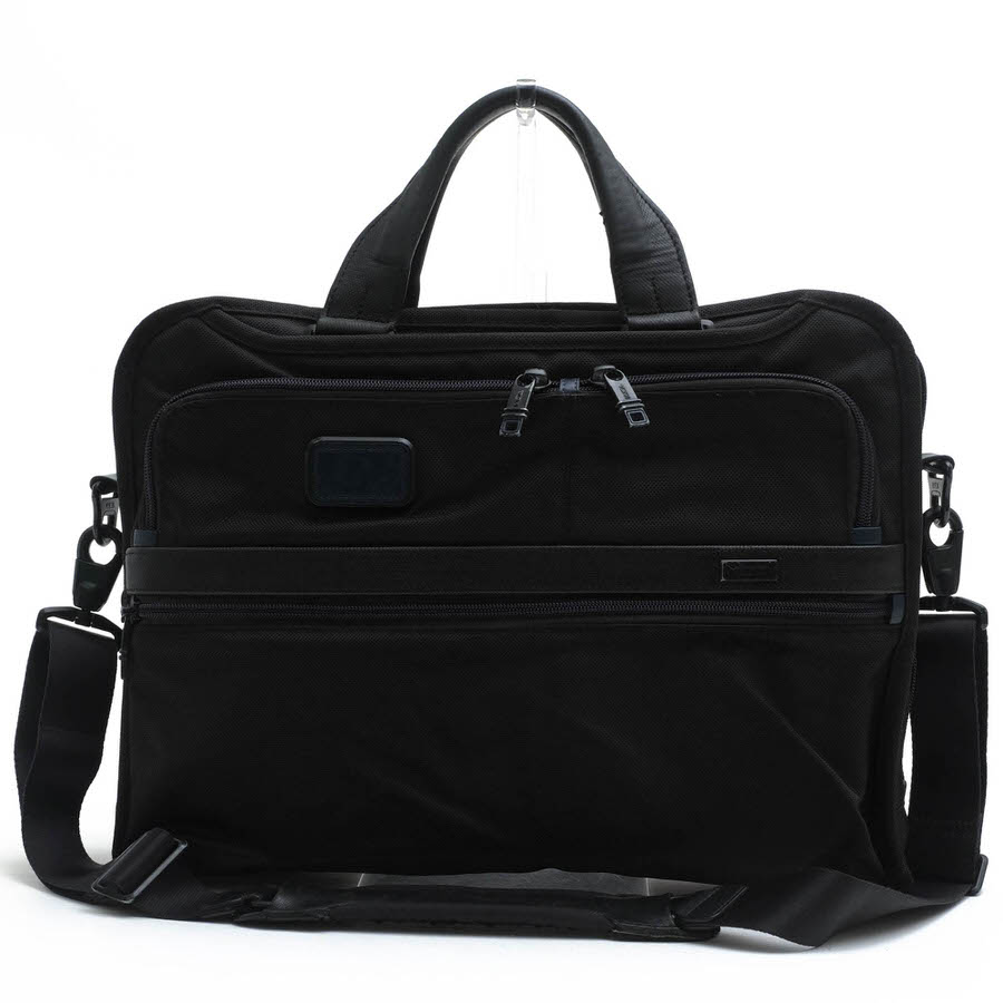TUMI ビジネスバッグ トゥミ 26108DB2E ALPHA Ballistic Business Organizer Portfolio Brief アルファ2 オーガナイザー ポートフォリオ FXTバリスティックナイロン ナパレザー 2WAY ショルダーバッグ 定番 【中古】