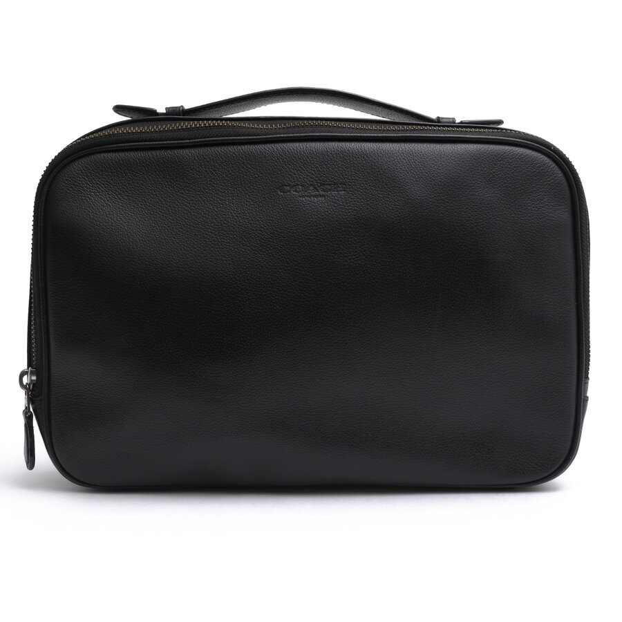 COACH セカンドバッグ/クラッチバッグ コーチ F39806 MULTIFUNCTION POUCH Smooth calf leather スムースカーフ 牛革 ポーチ シボ革 シュリンクレザー ラウンドジップ ラウンドファスナー 【中古】｜ブランディング