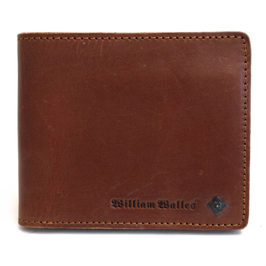 William Walles 財布 ウィリアムウォレス WW-7617 ブライドルレザー 牛革 小銭入れなし 札入れ 二つ折り 【中古】