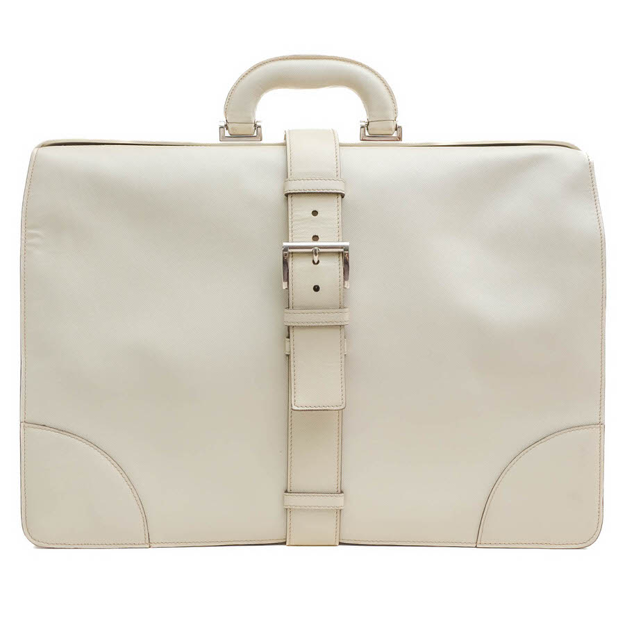 PRADA ビジネスバッグ プラダ サフィアーノ 牛革 ダレスバッグ 【中古】