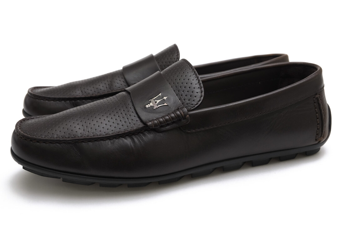 Ermenegildo Zegna ビジネスシューズ ゼニア CA01 A2788X マセラッティ Maserati Capsule Collection 牛革 スリッポン 【中古】｜ブランディング