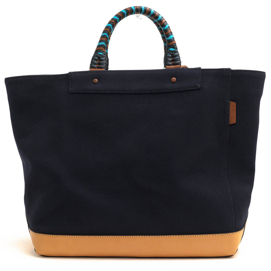 COACH トートバッグ コーチ職 70897 ブリーカーキャンバス 砂浜 トート Bleecker Canvas Beach Tote   2WAY ショルダーバッグ 【中古】