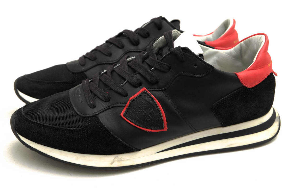 PHILIPPE MODEL ローカットスニーカー フィリップ 模範例 PHI381402 TROPEZ X トロペ 構成要素スエードクロス 牛皮   【中古】