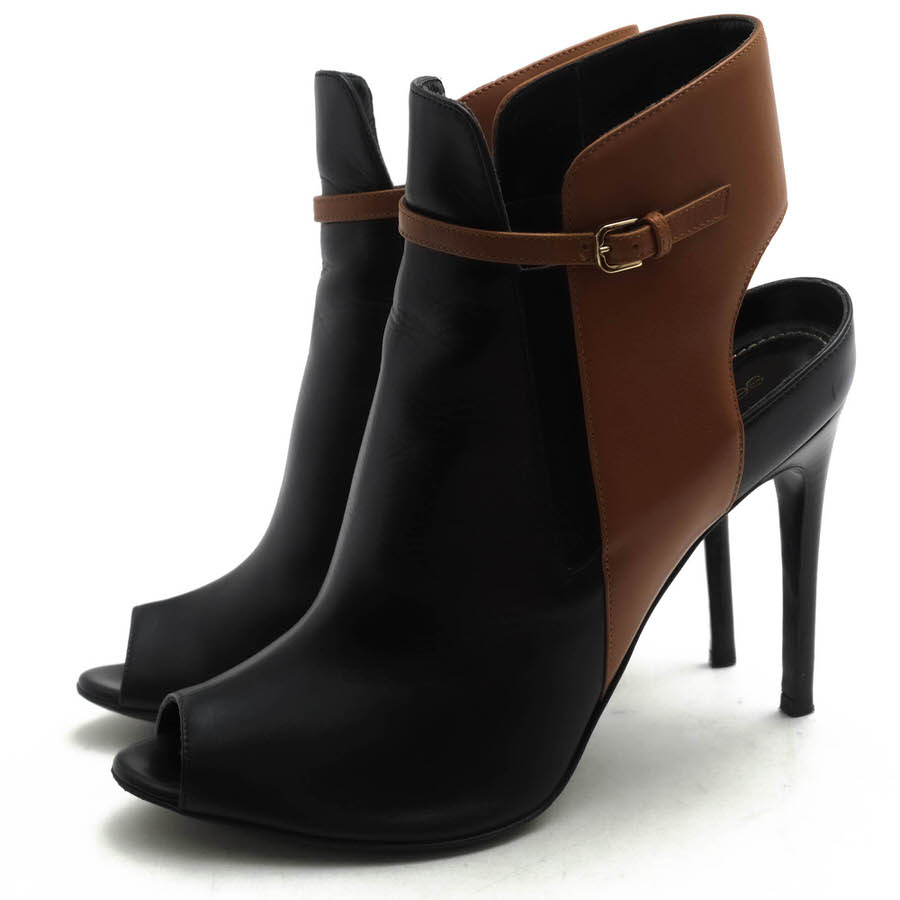 sergio rossi セルジオ・ロッシ　ブーティ　ブラウン　レザー　箱付き ブーティ ブラウン ヒールの高さ: 45mm, sr1 | Sergio Rossi