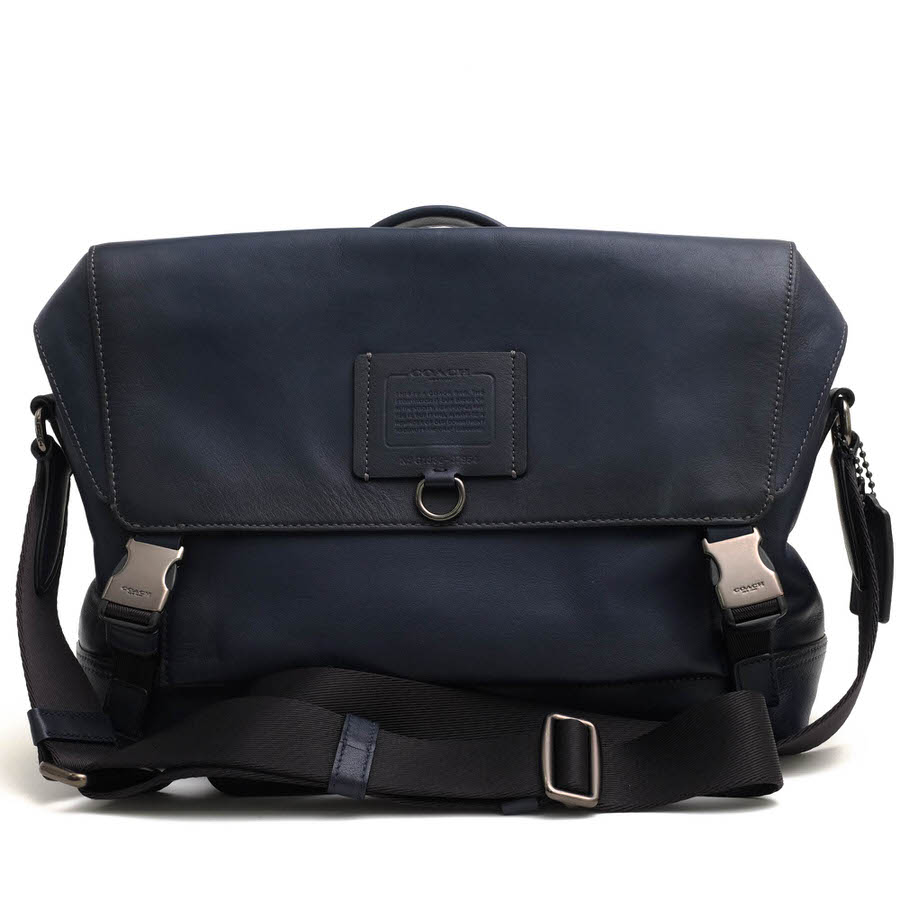 COACH ショルダーバッグ コーチ 37954 Rivington bike bag リビングトン バイク バッグ ソフトグレインレザー 牛革 フラップ式 メッセンジャーバッグ シボ革 シュリンクレザー 【中古】